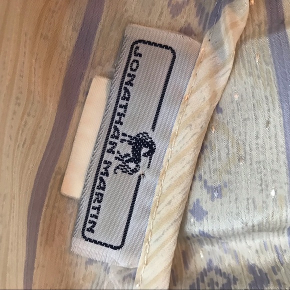 ivory striped vintage jonathan martin midi dress - Picture 5 of 5